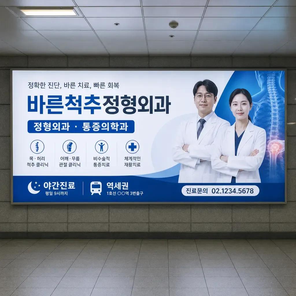 청량리(서울시립대입구)역 [1호선] 조명광고